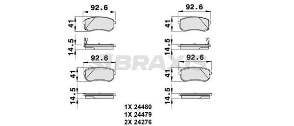 Braxis AB0084 Brake Pad Set, disc brake AB0084: Buy near me in Poland at 2407.PL - Good price!