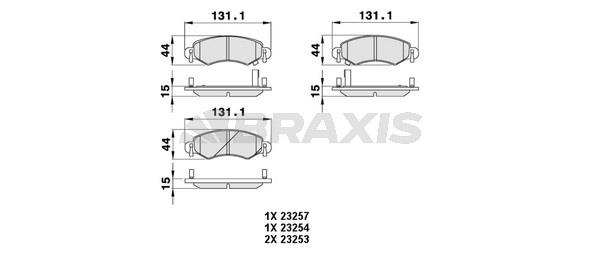 Braxis AB0051 Scheibenbremsbeläge, Set AB0051: Bestellen Sie in Polen zu einem guten Preis bei 2407.PL!