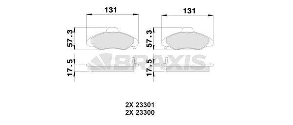 Braxis AB0033 Тормозные колодки дисковые, комплект AB0033: Отличная цена - Купить в Польше на 2407.PL!
