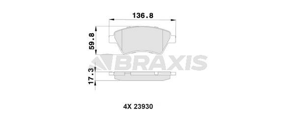 Braxis AB0018 Тормозные колодки дисковые, комплект AB0018: Отличная цена - Купить в Польше на 2407.PL!