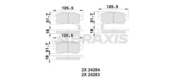 Braxis AB0017 Тормозные колодки дисковые, комплект AB0017: Отличная цена - Купить в Польше на 2407.PL!