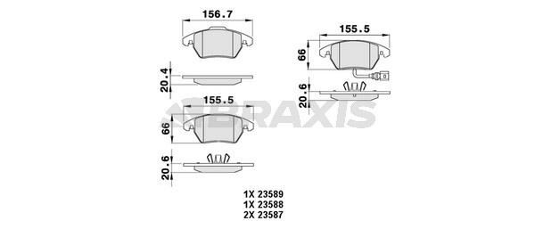 Braxis AB0004 Scheibenbremsbeläge, Set AB0004: Kaufen Sie zu einem guten Preis in Polen bei 2407.PL!