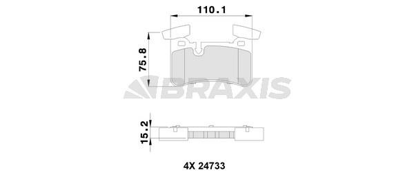 Braxis AA0391 Brake Pad Set, disc brake AA0391: Buy near me at 2407.PL in Poland at an Affordable price!