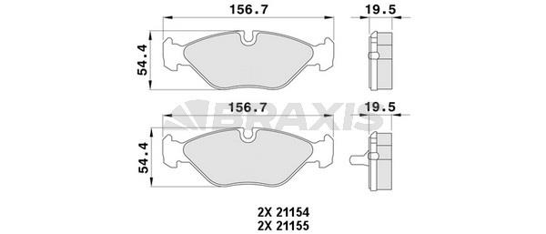 Braxis AA0375 Brake Pad Set, disc brake AA0375: Buy near me in Poland at 2407.PL - Good price!