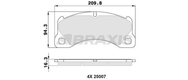 Braxis AA0371 Brake Pad Set, disc brake AA0371: Buy near me at 2407.PL in Poland at an Affordable price!