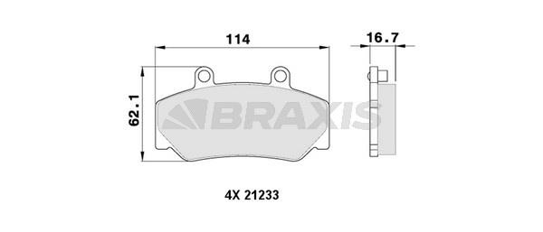 Braxis AA0364 Тормозные колодки дисковые, комплект AA0364: Отличная цена - Купить в Польше на 2407.PL!