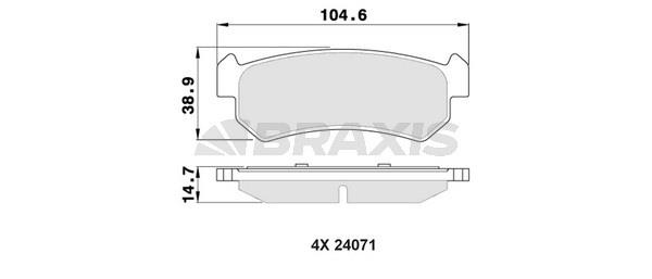 Braxis AA0354 Тормозные колодки дисковые, комплект AA0354: Отличная цена - Купить в Польше на 2407.PL!