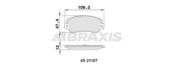 Braxis AA0352 Тормозные колодки дисковые, комплект AA0352: Отличная цена - Купить в Польше на 2407.PL!