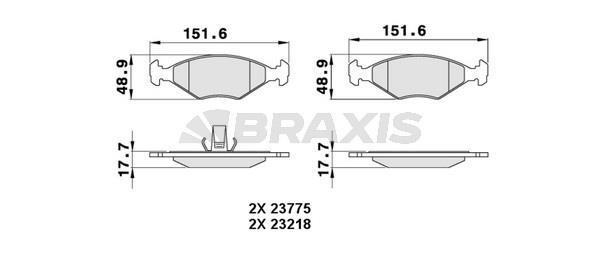 Braxis AA0287 Тормозные колодки дисковые, комплект AA0287: Отличная цена - Купить в Польше на 2407.PL!