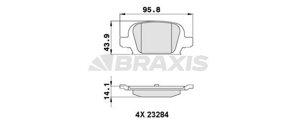 Braxis AA0259 Гальмівні колодки, комплект AA0259: Приваблива ціна - Купити у Польщі на 2407.PL!