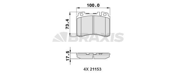 Braxis AA0250 Тормозные колодки дисковые, комплект AA0250: Отличная цена - Купить в Польше на 2407.PL!