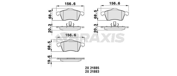 Braxis AA0241 Тормозные колодки дисковые, комплект AA0241: Отличная цена - Купить в Польше на 2407.PL!