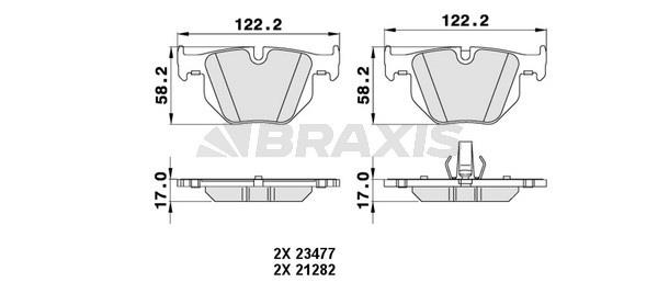 Braxis AA0230 Brake Pad Set, disc brake AA0230: Buy near me in Poland at 2407.PL - Good price!