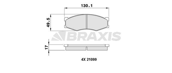 Braxis AA0226 Тормозные колодки дисковые, комплект AA0226: Отличная цена - Купить в Польше на 2407.PL!