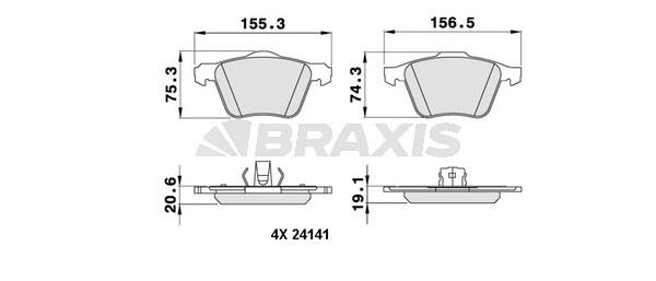 Braxis AA0220 Тормозные колодки дисковые, комплект AA0220: Отличная цена - Купить в Польше на 2407.PL!