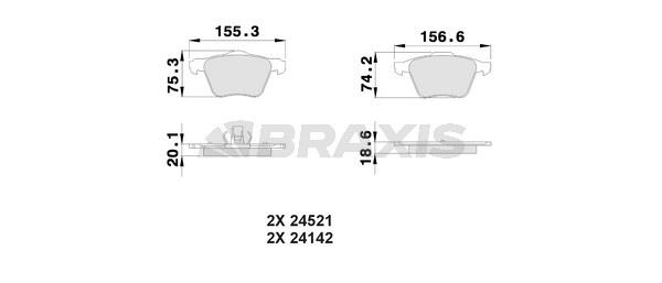 Braxis AA0193 Тормозные колодки дисковые, комплект AA0193: Отличная цена - Купить в Польше на 2407.PL!