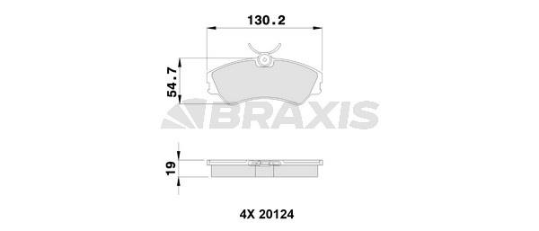 Braxis AA0191 Brake Pad Set, disc brake AA0191: Buy near me in Poland at 2407.PL - Good price!