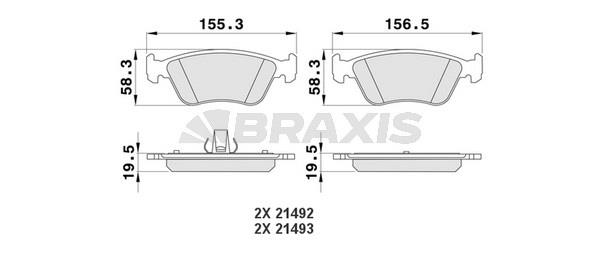 Braxis AA0186 Brake Pad Set, disc brake AA0186: Buy near me at 2407.PL in Poland at an Affordable price!