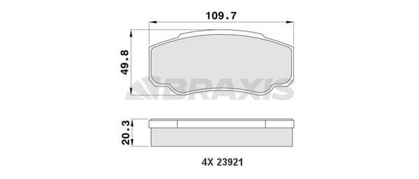 Braxis AA0181 Тормозные колодки дисковые, комплект AA0181: Отличная цена - Купить в Польше на 2407.PL!