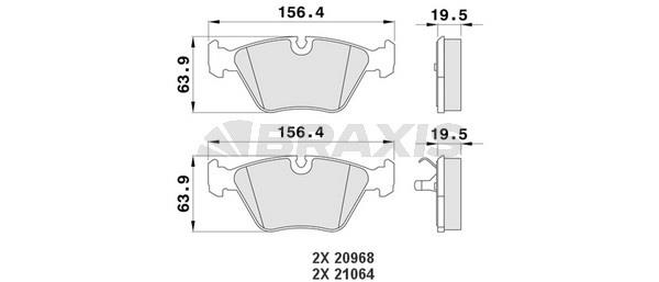 Braxis AA0176 Brake Pad Set, disc brake AA0176: Buy near me in Poland at 2407.PL - Good price!