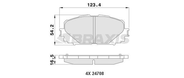 Braxis AA0175 Brake Pad Set, disc brake AA0175: Buy near me at 2407.PL in Poland at an Affordable price!