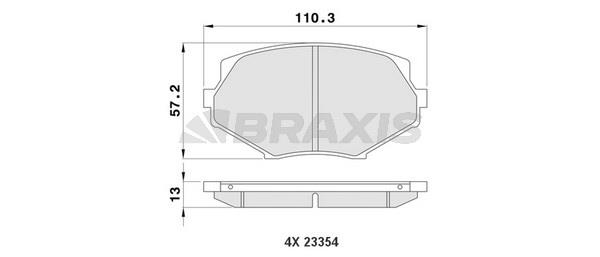 Braxis AA0168 Тормозные колодки дисковые, комплект AA0168: Отличная цена - Купить в Польше на 2407.PL!