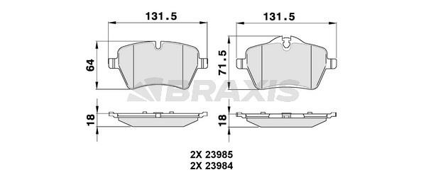 Braxis AA0156 Тормозные колодки дисковые, комплект AA0156: Купить в Польше - Отличная цена на 2407.PL!