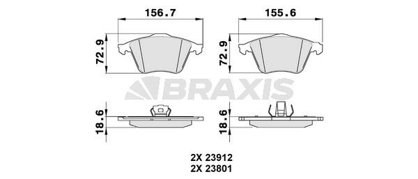 Braxis AA0136 Тормозные колодки дисковые, комплект AA0136: Отличная цена - Купить в Польше на 2407.PL!