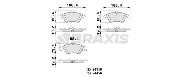 Braxis AA0134 Brake Pad Set, disc brake AA0134: Buy near me in Poland at 2407.PL - Good price!