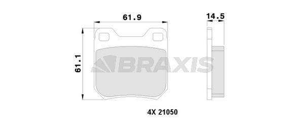 Braxis AA0125 Brake Pad Set, disc brake AA0125: Buy near me in Poland at 2407.PL - Good price!