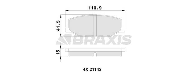Braxis AA0121 Тормозные колодки дисковые, комплект AA0121: Отличная цена - Купить в Польше на 2407.PL!