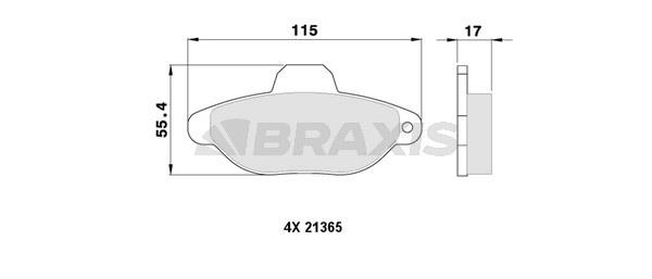 Braxis AA0109 Brake Pad Set, disc brake AA0109: Buy near me at 2407.PL in Poland at an Affordable price!