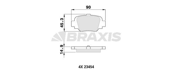 Braxis AA0098 Brake Pad Set, disc brake AA0098: Buy near me at 2407.PL in Poland at an Affordable price!