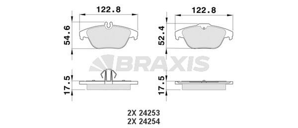 Braxis AA0091 Brake Pad Set, disc brake AA0091: Buy near me in Poland at 2407.PL - Good price!