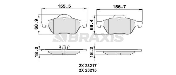 Braxis AA0080 Тормозные колодки дисковые, комплект AA0080: Отличная цена - Купить в Польше на 2407.PL!