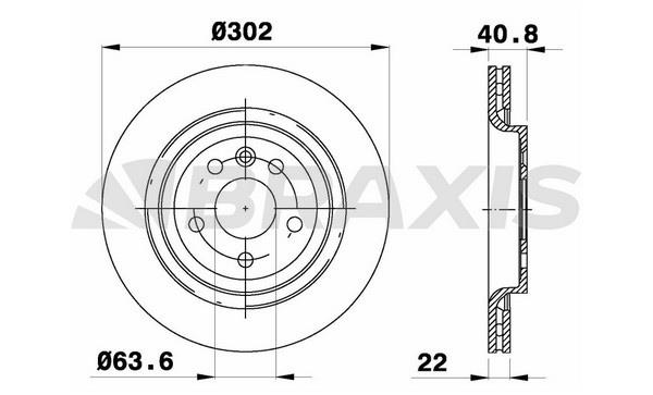 Braxis AE0530 Тормозной диск задний вентилируемый AE0530: Отличная цена - Купить в Польше на 2407.PL!