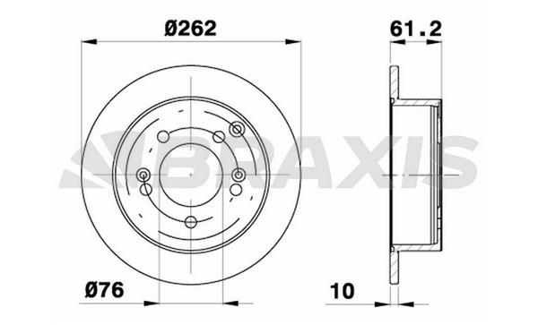 Braxis AE0446 Bremsscheibe hinten, unbelüftet AE0446: Kaufen Sie zu einem guten Preis in Polen bei 2407.PL!