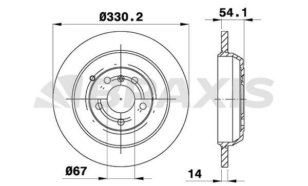 Braxis AE0437 Тормозной диск задний невентилируемый AE0437: Отличная цена - Купить в Польше на 2407.PL!