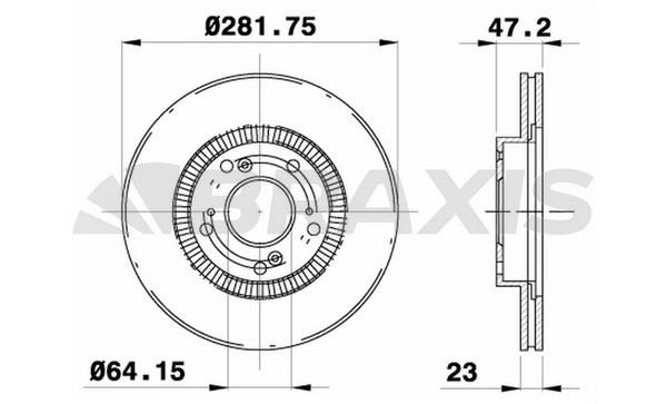 Braxis AE0404 Тормозной диск передний вентилируемый AE0404: Отличная цена - Купить в Польше на 2407.PL!