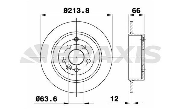 Braxis AE0371 Bremsscheibe hinten, unbelüftet AE0371: Kaufen Sie zu einem guten Preis in Polen bei 2407.PL!