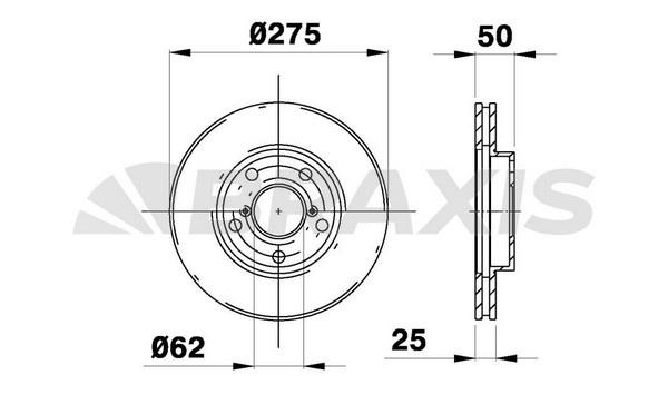 Braxis AE0183 Innenbelüftete Bremsscheibe vorne AE0183: Kaufen Sie zu einem guten Preis in Polen bei 2407.PL!