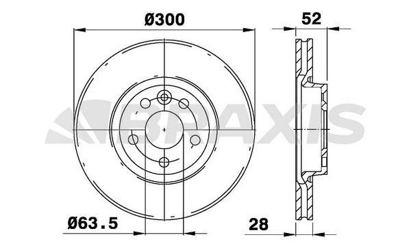 Braxis AE0074 Тормозной диск передний вентилируемый AE0074: Отличная цена - Купить в Польше на 2407.PL!