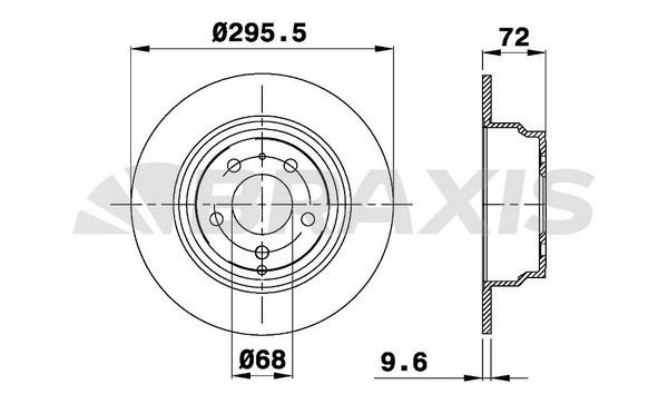 Braxis AD0986 Тормозной диск задний невентилируемый AD0986: Отличная цена - Купить в Польше на 2407.PL!