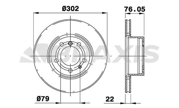 Braxis AD0980 Innenbelüftete Bremsscheibe vorne AD0980: Kaufen Sie zu einem guten Preis in Polen bei 2407.PL!