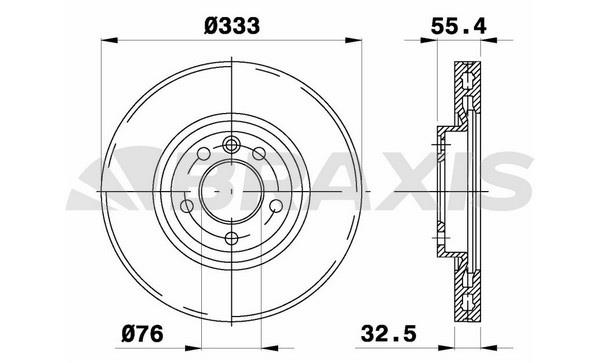 Braxis AD0219 Тормозной диск передний вентилируемый AD0219: Отличная цена - Купить в Польше на 2407.PL!