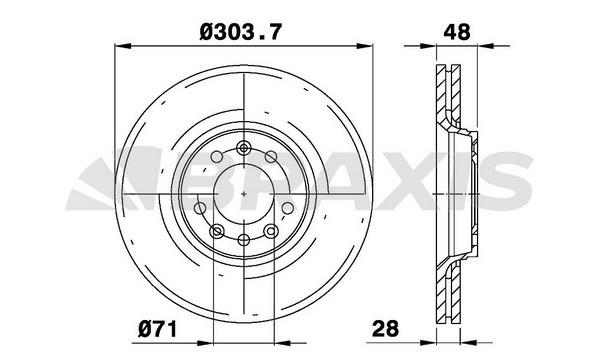Braxis AD0122 Тормозной диск передний вентилируемый AD0122: Отличная цена - Купить в Польше на 2407.PL!