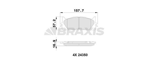 Braxis AB0538 Brake Pad Set, disc brake AB0538: Buy near me in Poland at 2407.PL - Good price!