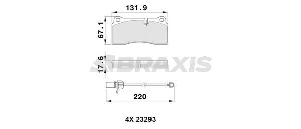 Braxis AB0525 Тормозные колодки дисковые, комплект AB0525: Отличная цена - Купить в Польше на 2407.PL!