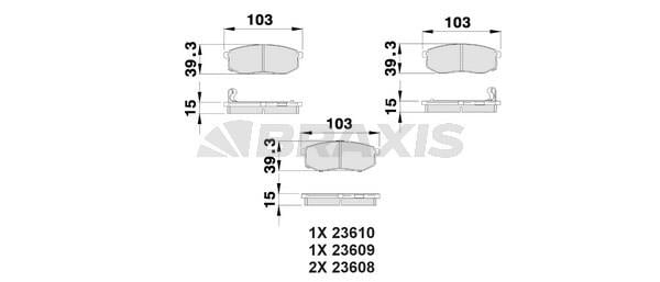 Braxis AB0523 Brake Pad Set, disc brake AB0523: Buy near me in Poland at 2407.PL - Good price!
