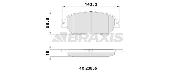 Braxis AB0516 Гальмівні колодки, комплект AB0516: Купити у Польщі - Добра ціна на 2407.PL!